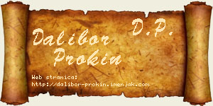 Dalibor Prokin vizit kartica